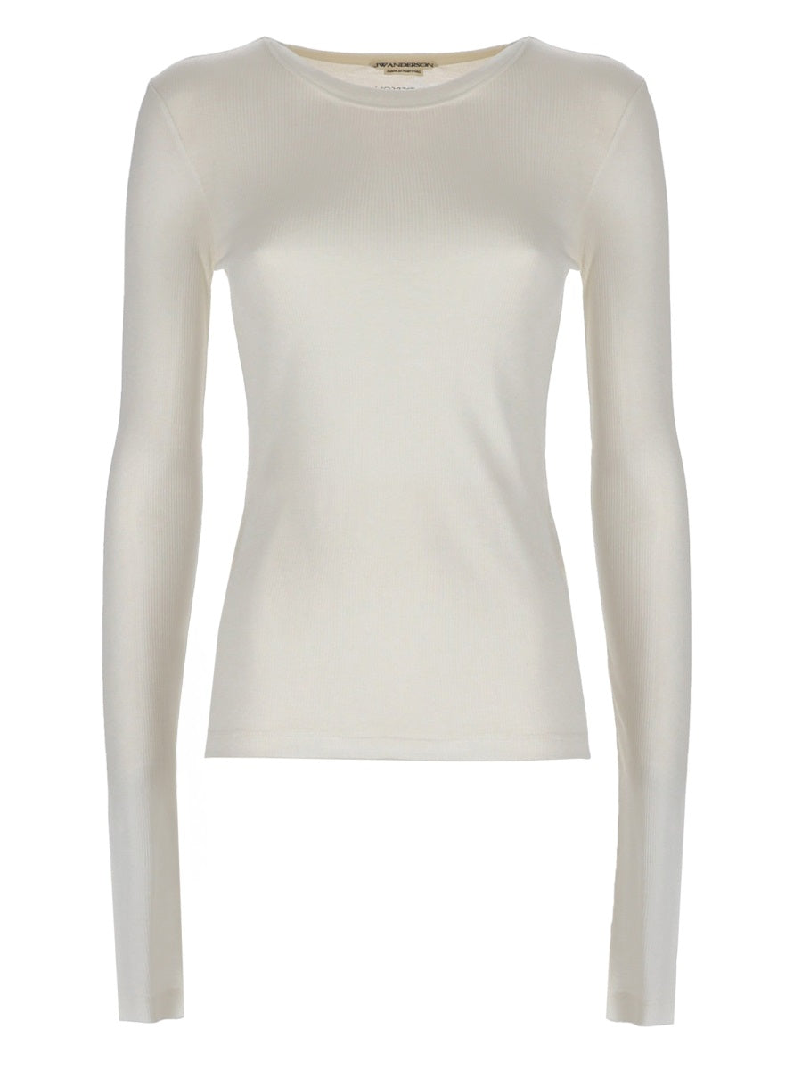 Long-Sleeved T-Shirt White Modal