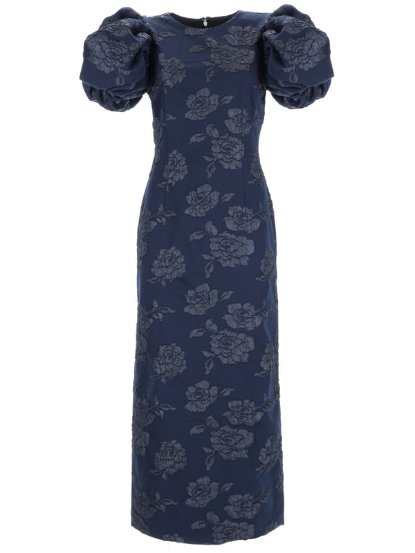 Blue Long Dress With Straps Polyester (recycled)