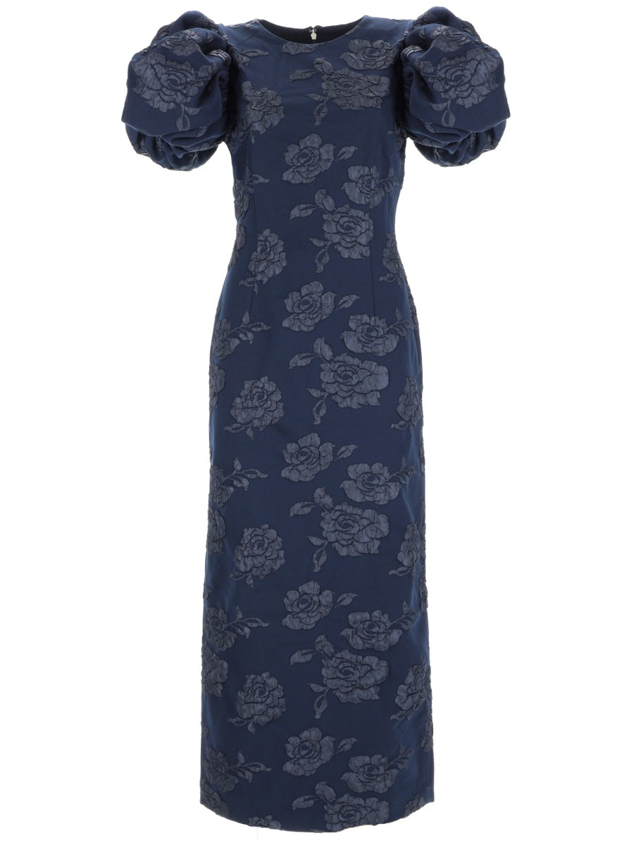 Blue Long Dress With Straps Polyester (recycled)