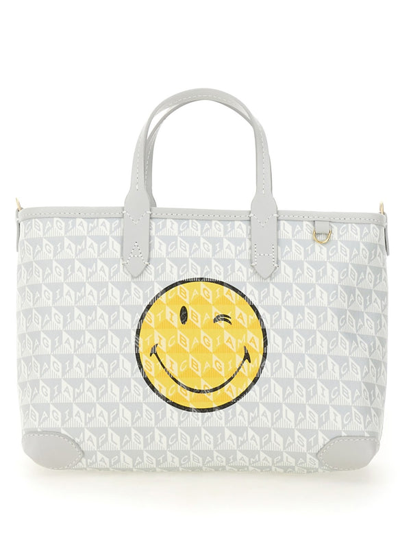 I Am A Plastic Bag Wink Tote Grey Cowhide - Bos Taurus Farmed Handbags