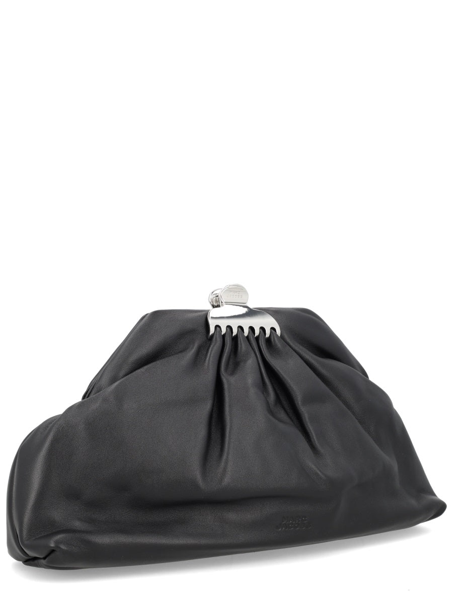 Glam Clutch Bag Black Lamb Leather