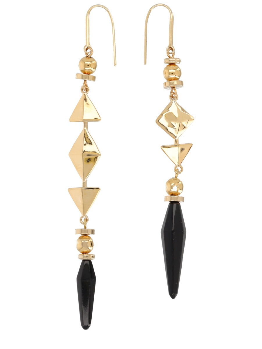 Ida Earrings Black Brass