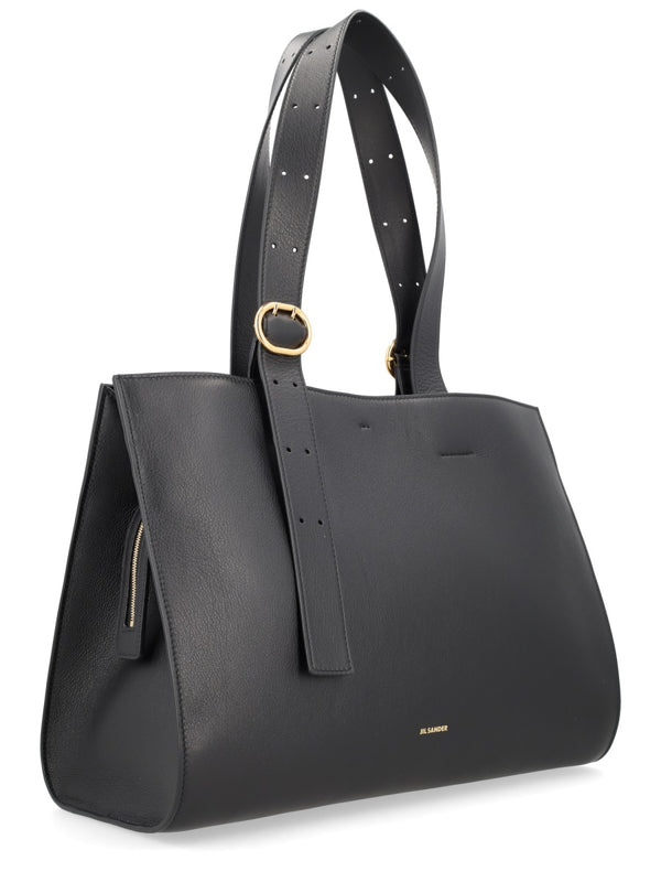 Cannoli Tote Bag Black Leather Handbags