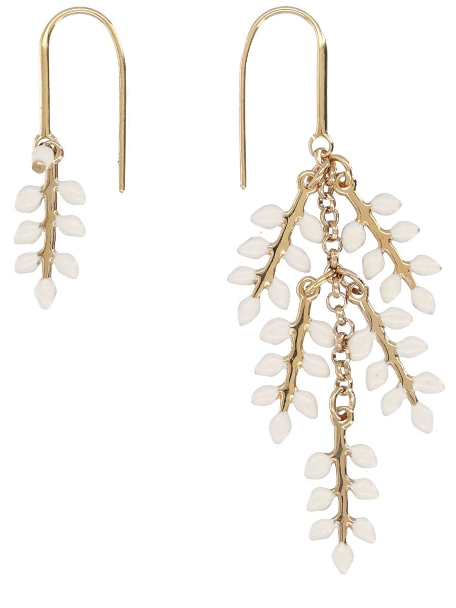 Pendant Earrings Powder Color Brass