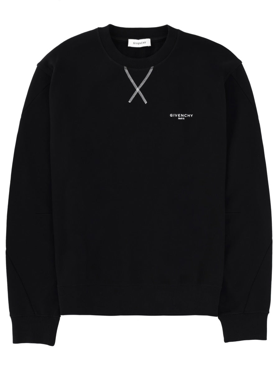 Sweatshirt With Logo Black Cotton Sweatshirts