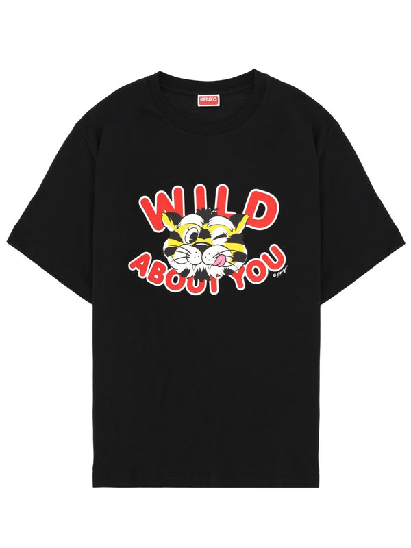 Wild Tiger T-Shirt Black Cotton T-shirts