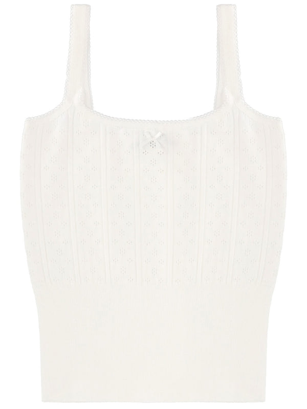Top With Bow White Main: Viscose Tops