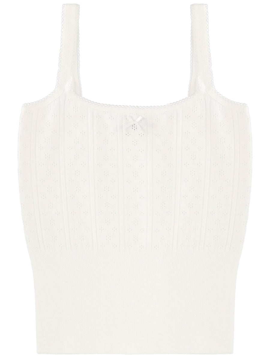 Top With Bow White Main: Viscose Tops