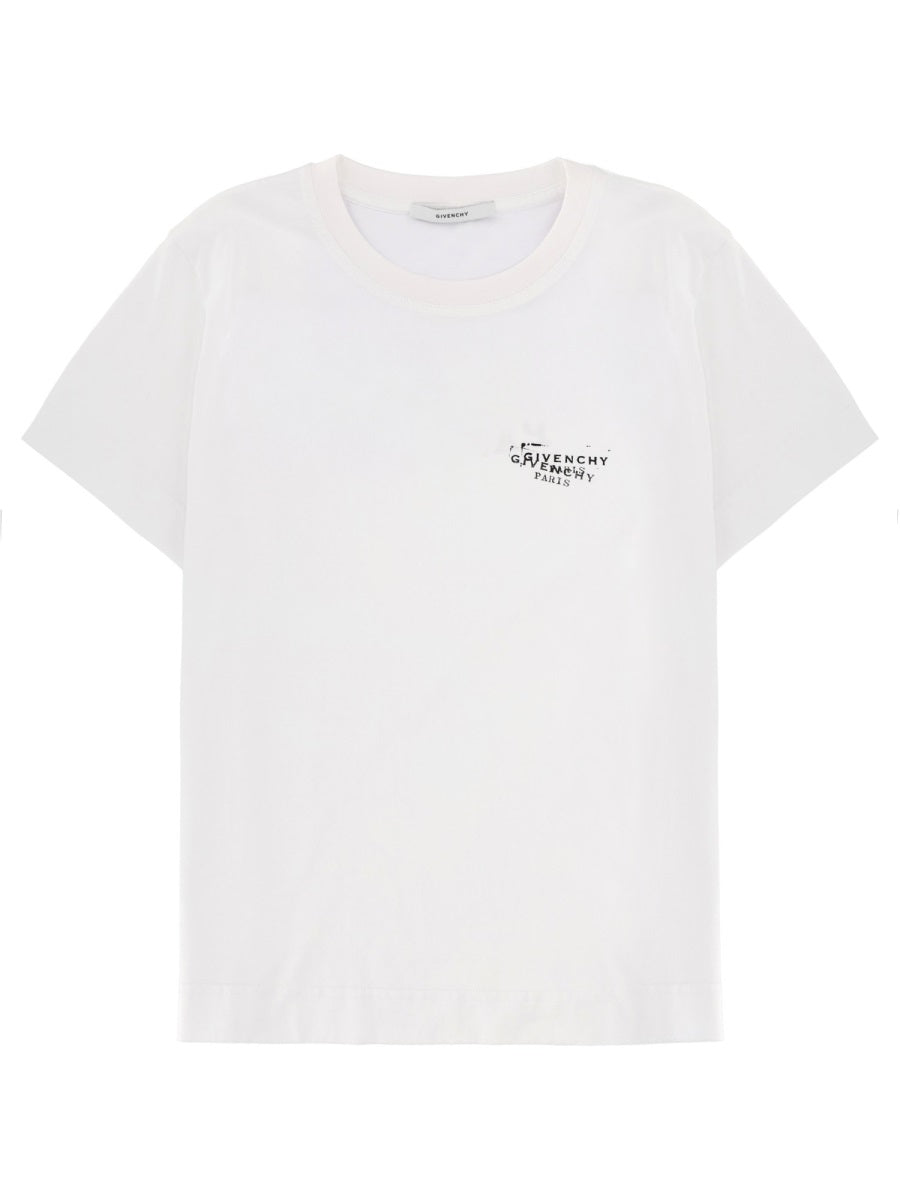 T-Shirt With Logo, White Cotton T-shirts