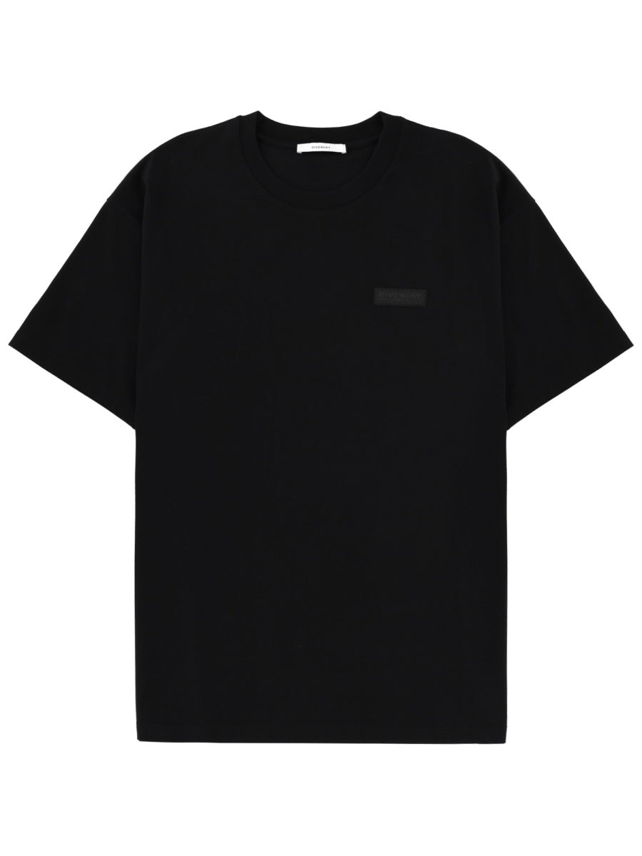 Cotton T-Shirt With Logo Black T-shirts