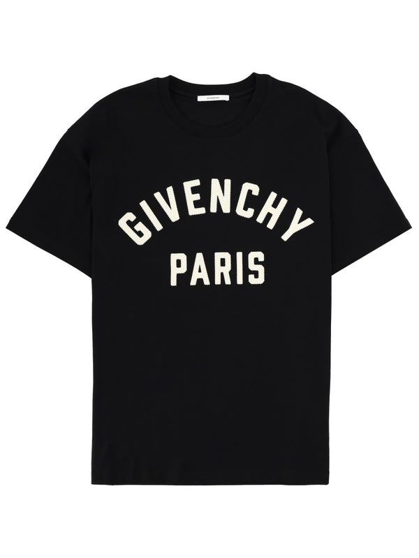 T-Shirt With Logo Black Cotton T-shirts