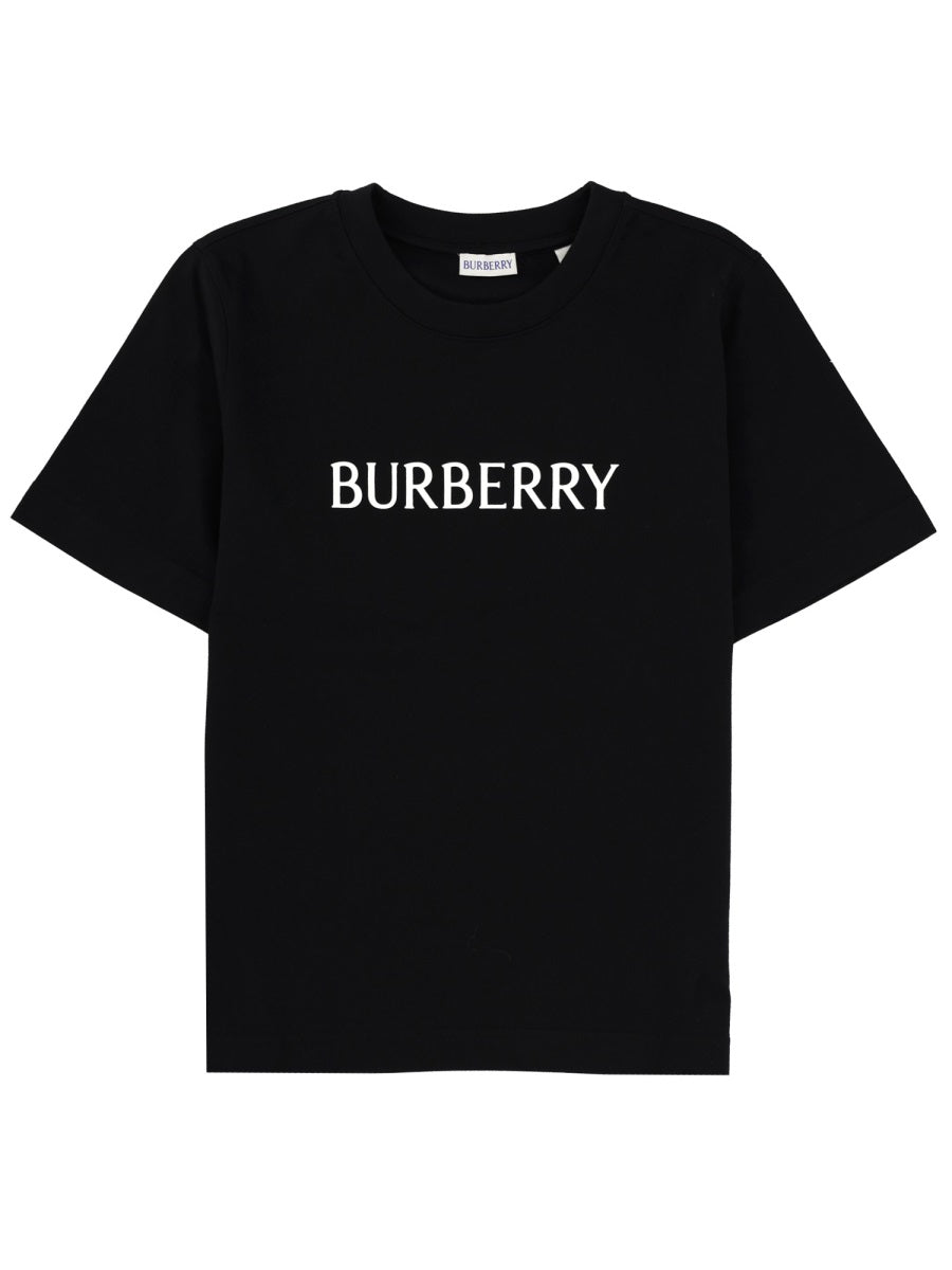 Black T-Shirt With Logo Cotton T-shirts