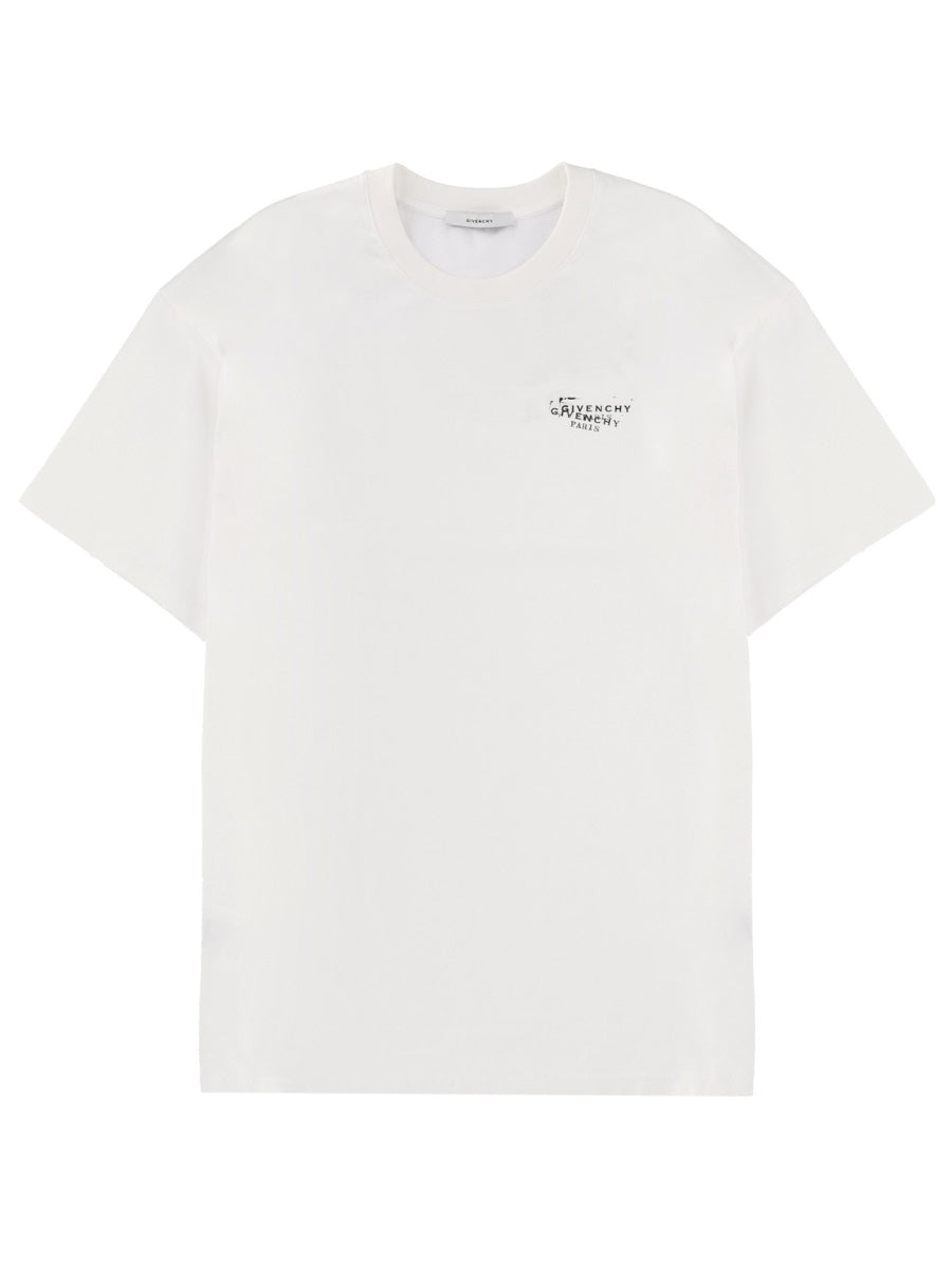 Logo Print T-Shirt White Cotton T-shirts