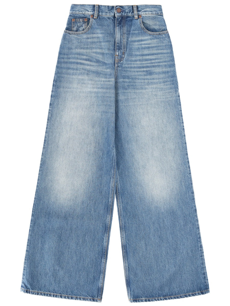 Wide Leg Jeans Denim Cotton