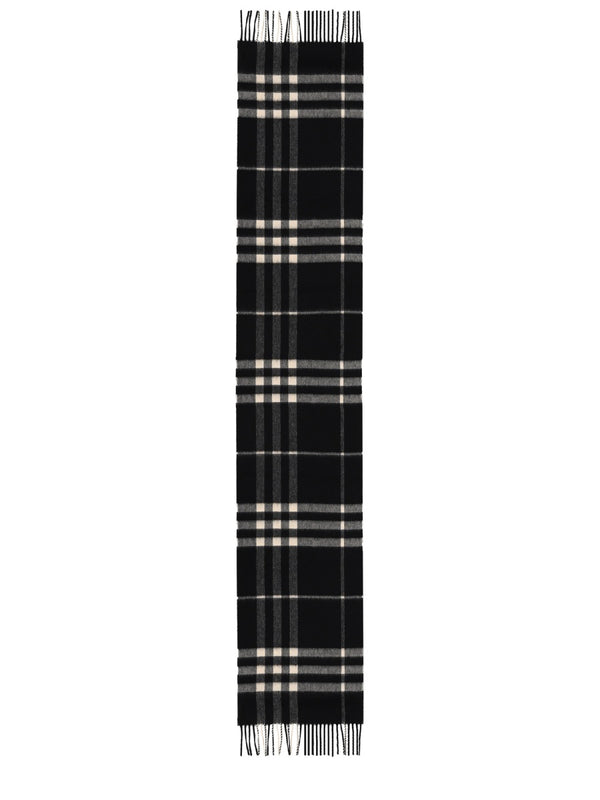 Check Scarf Black Cashmere