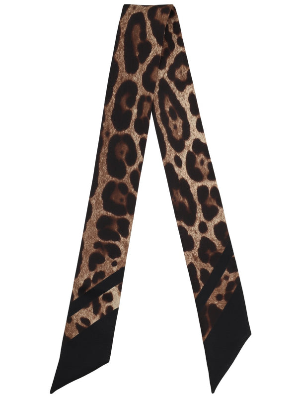 Bandeau Silk Brown Scarf