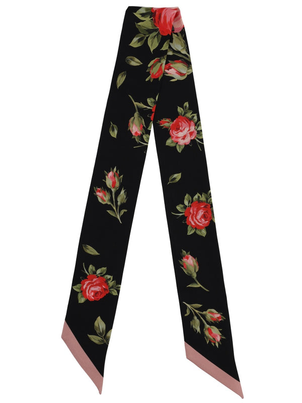 Silk Bandeau Black Scarf