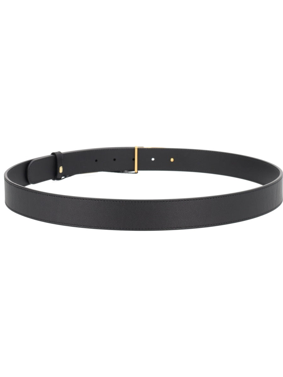 Leather Belt Vlogo Black