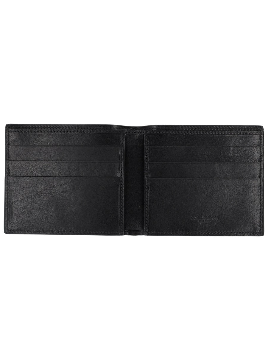 Wallet With Logo Black Leather & Purses