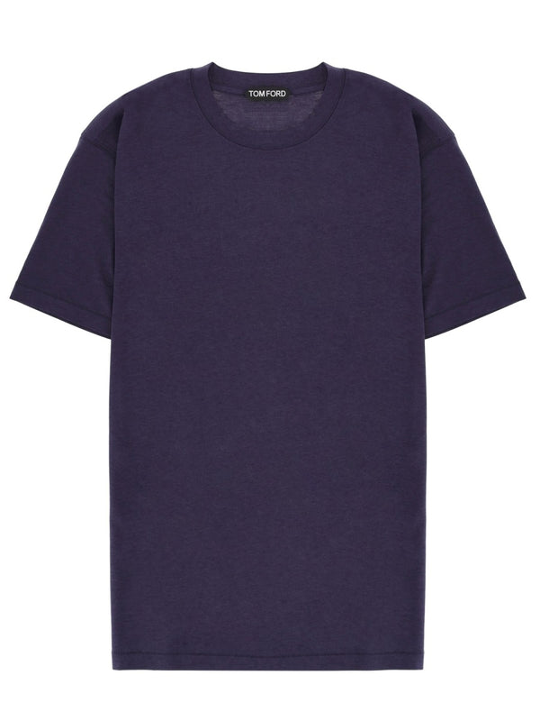 Lyocell And Cotton T-Shirt Blue T-shirts