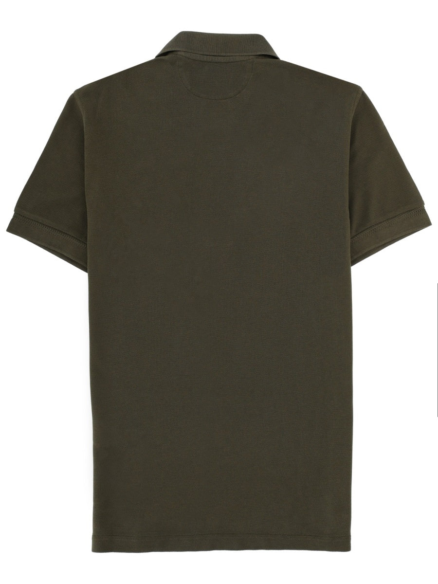 Lyocell And Cotton Polo Shirt Military Green