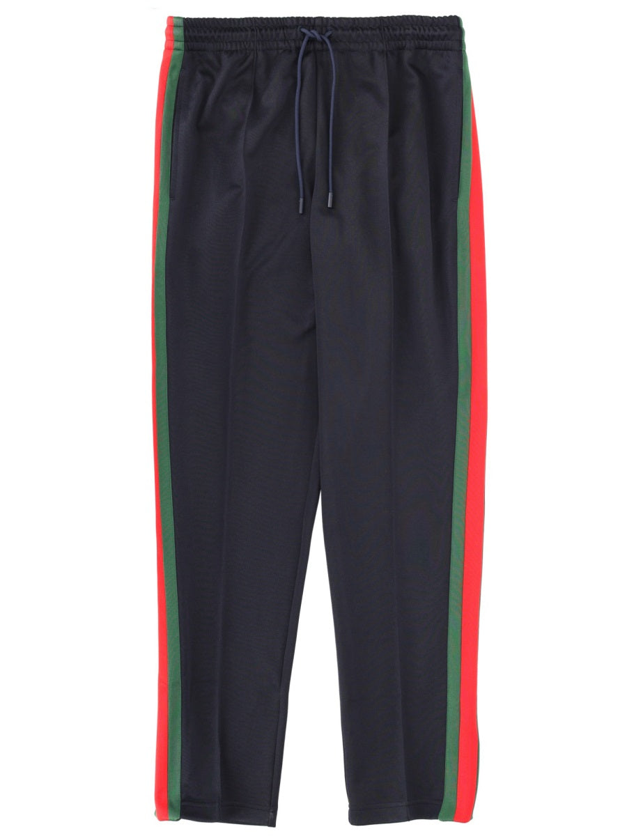 Track Pants Black Cotton Blend Polyester Trousers
