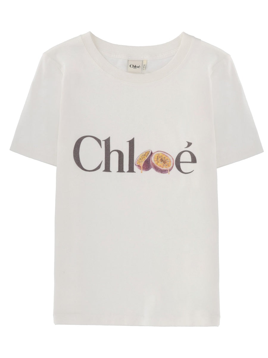 Logo Baby Fit T-Shirt White Cotton T-shirts