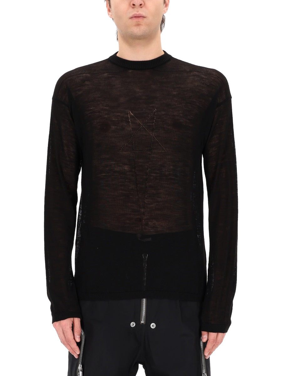 Penta Sheer Pull Sweater Black New Wool Jumpers