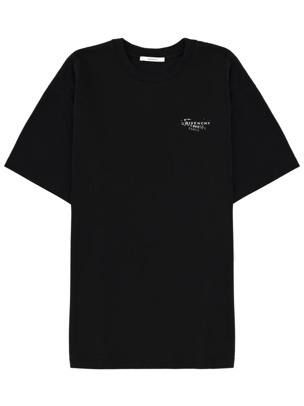 T-Shirt With Logo Black Cotton T-shirts