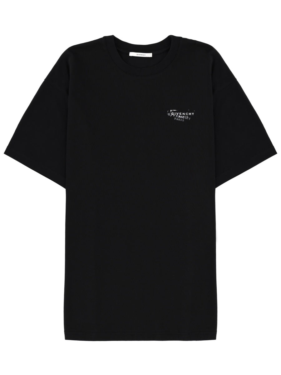 T-Shirt With Logo Black Cotton T-shirts