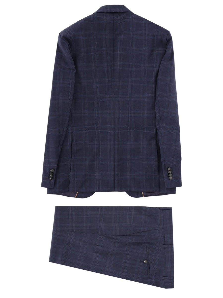 Two-Piece Dress Jeckson Blue Virgin Wool Suits
