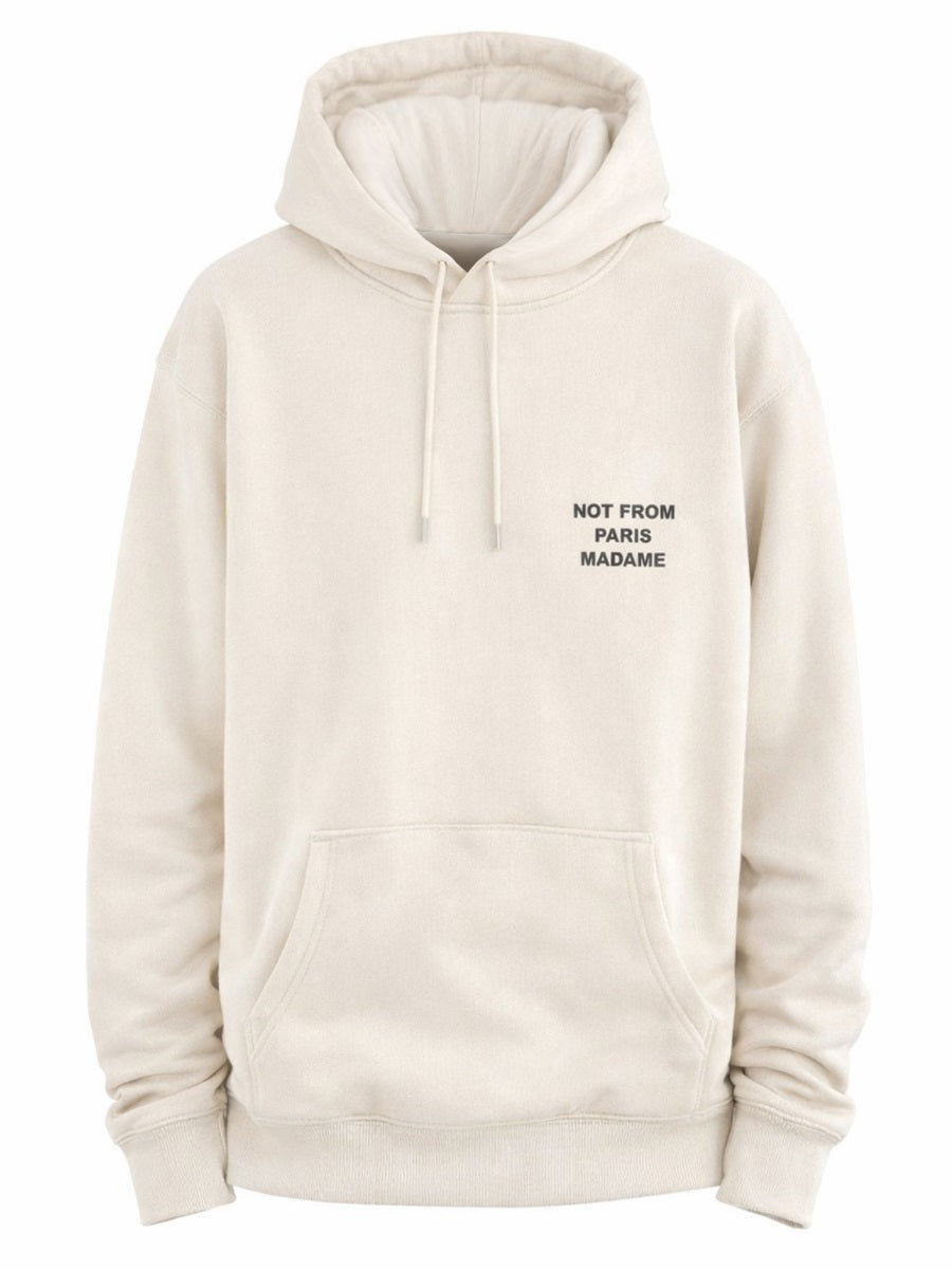 Slogan Sweatshirt Beige Cotton Sweatshirts