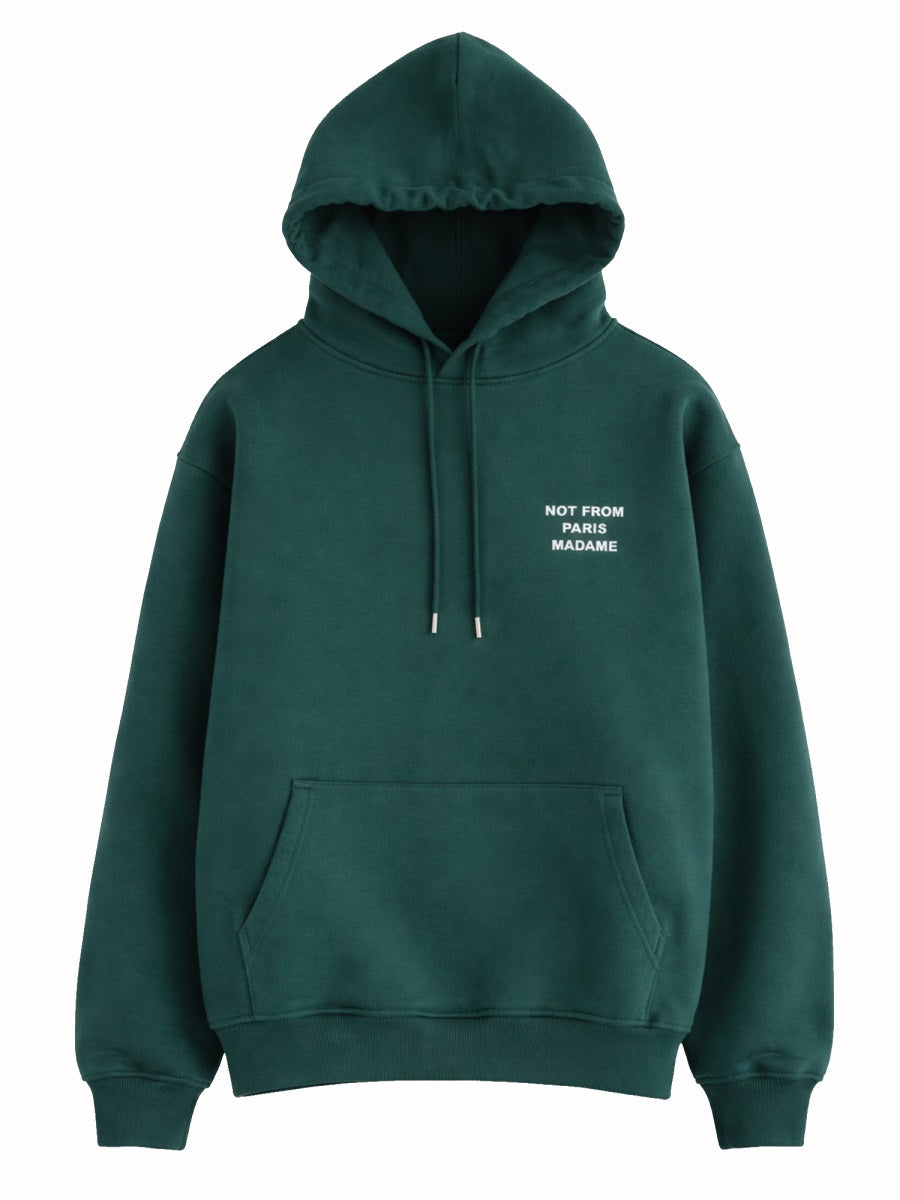 Slogan Sweatshirt Green Cotton Sweatshirts