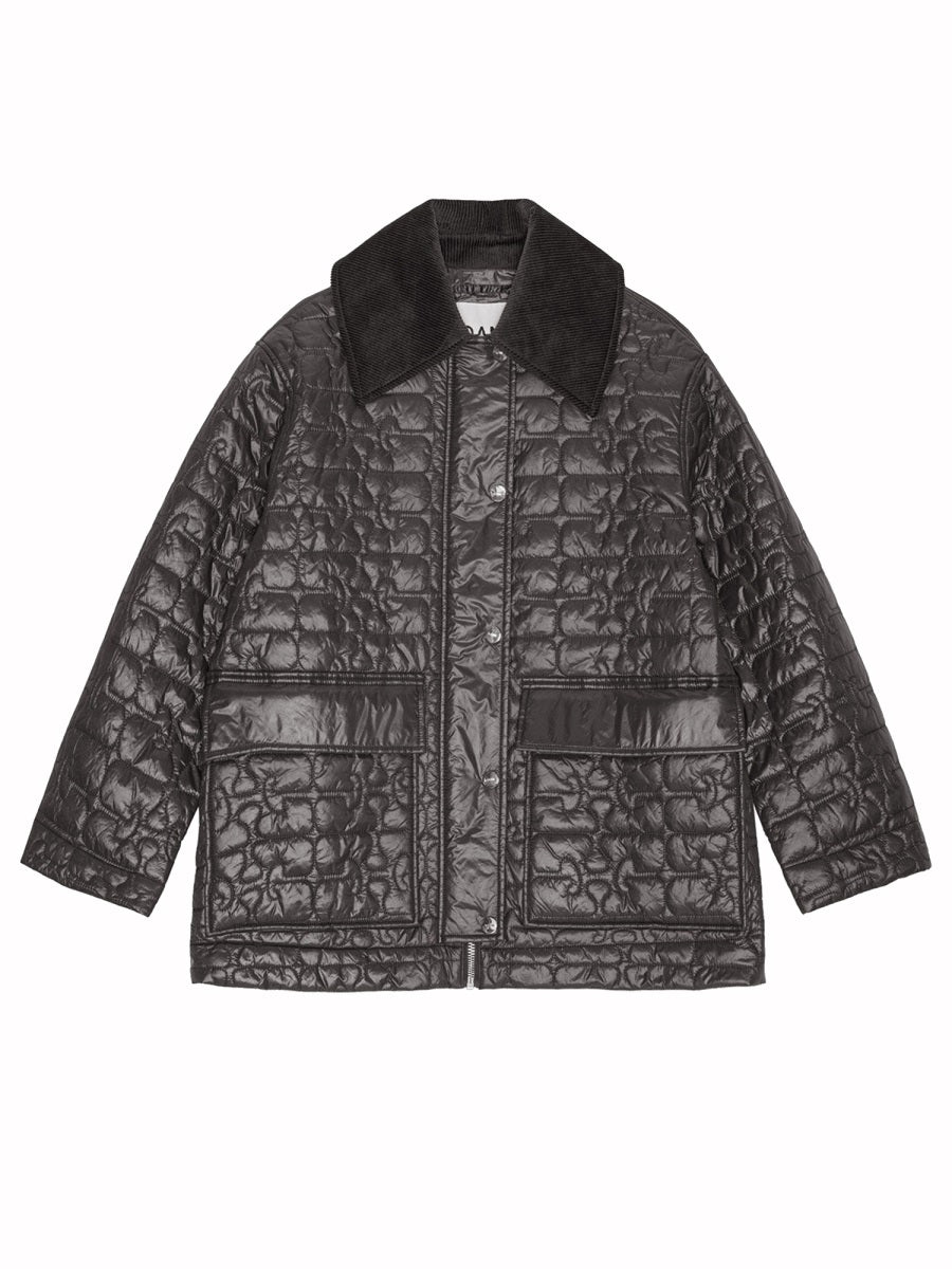 Quilted Midi Jacket Grey Not Specified
