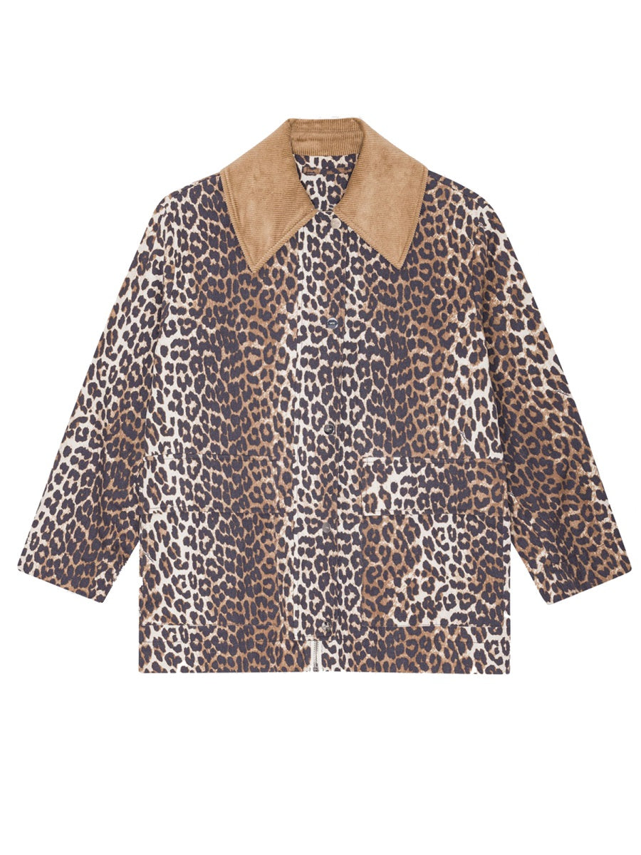 Leopard Print Midi Jacket Animalier Hemp Organic Cotton