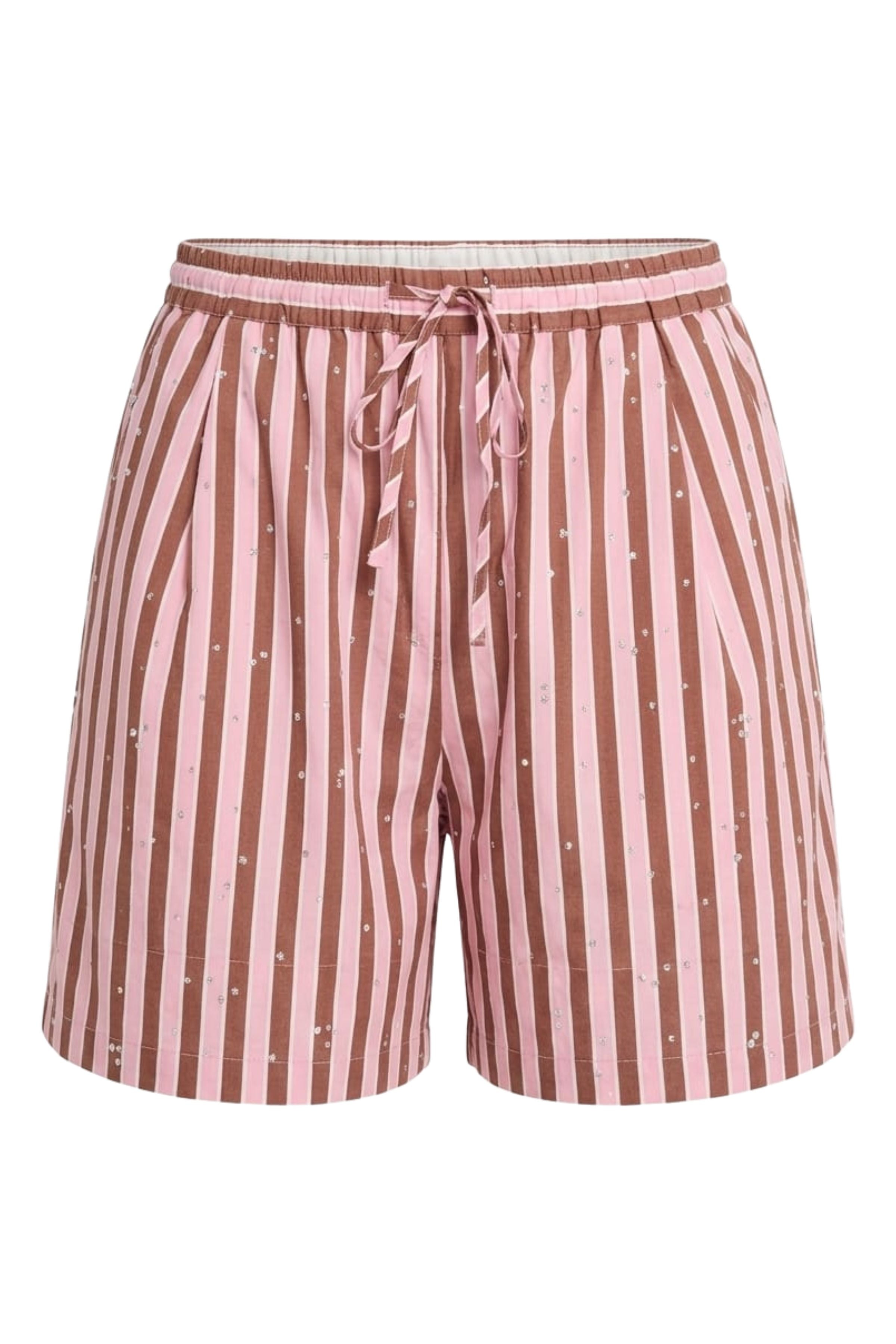 Jeeuw Rhinestone Mini Shorts Pink & Purple