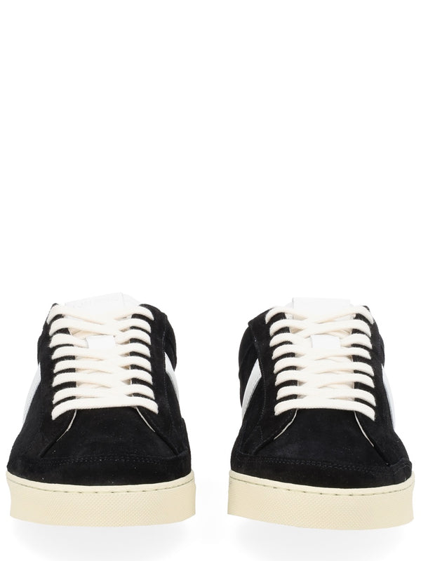 Sneaker With Logo Black Leather Trainers