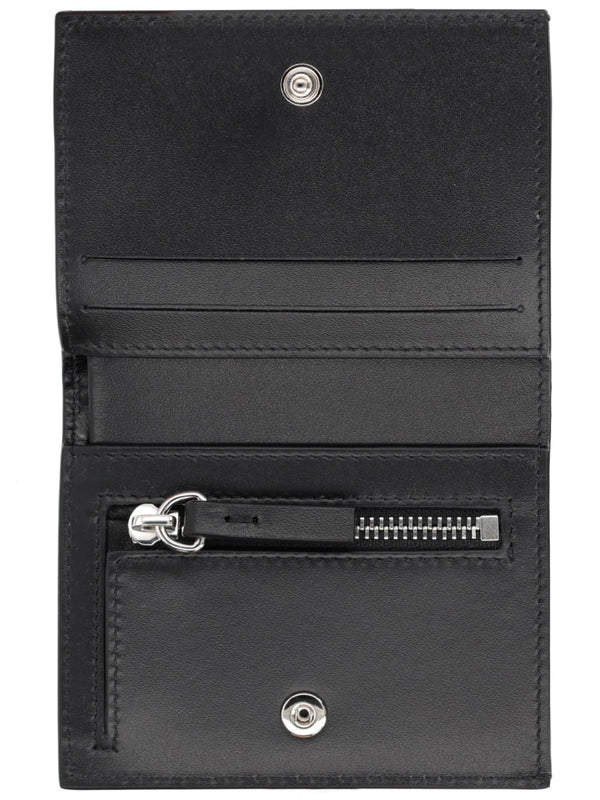 Coin Purse With Logo Black Leather Wallets & Purses