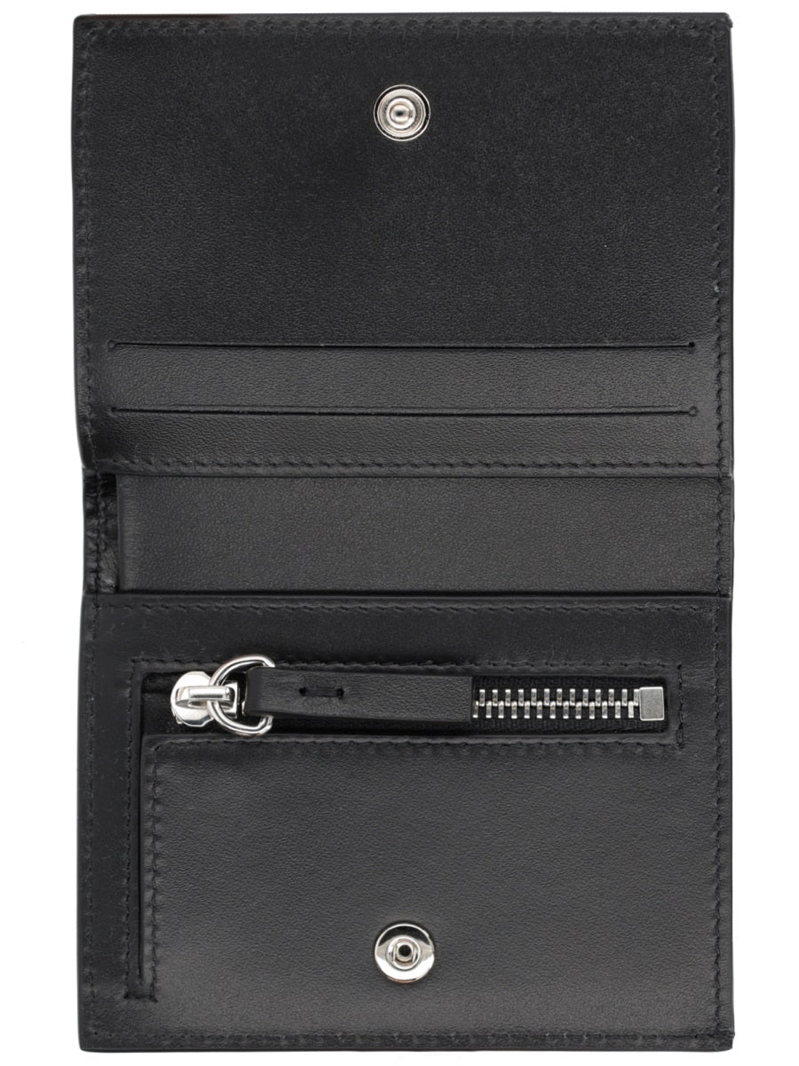 Coin Purse With Logo Black Leather Wallets & Purses