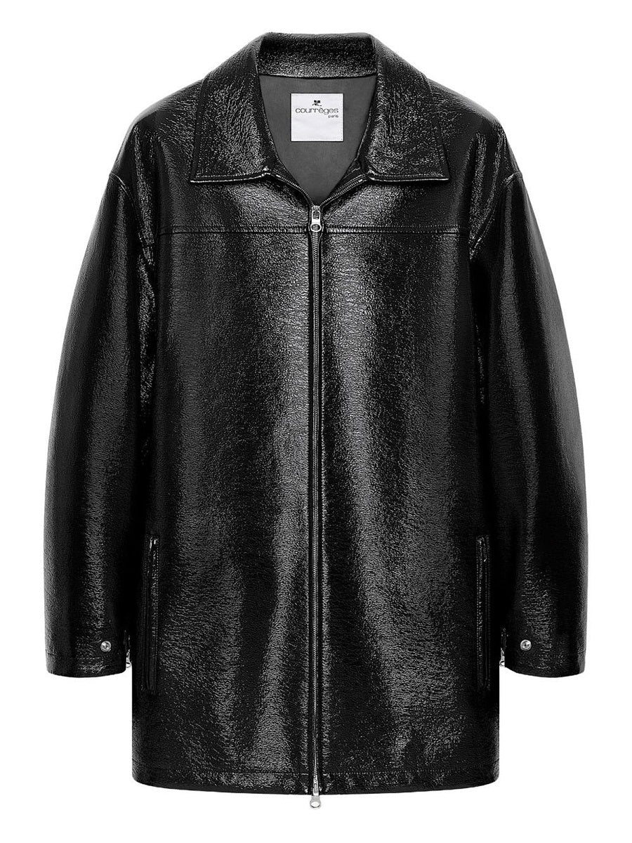 Vinyl Jacket Black Cotton
