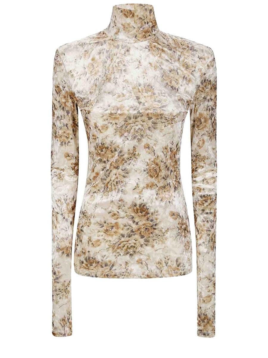 Floral Print Top Multicolour Recycled Polyester Tops