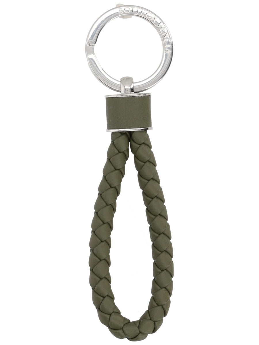 Keychain Weave Green Leather Lamb Keyrings & Chains