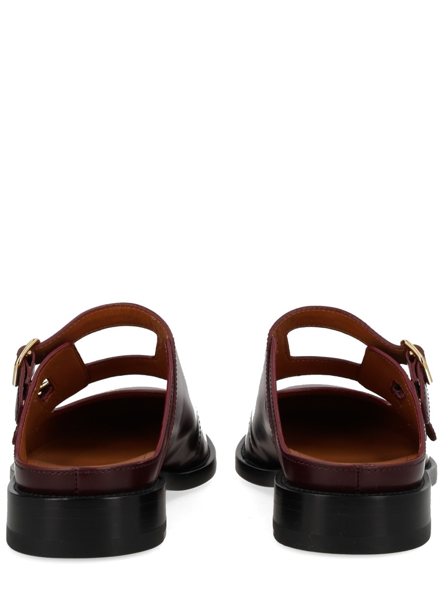 Moccasin Sabot Bambi 3.0 Bordeaux Calf Leather Loafers