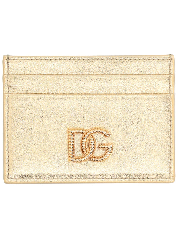 Leather Card Holder Gold Wallets & Purses