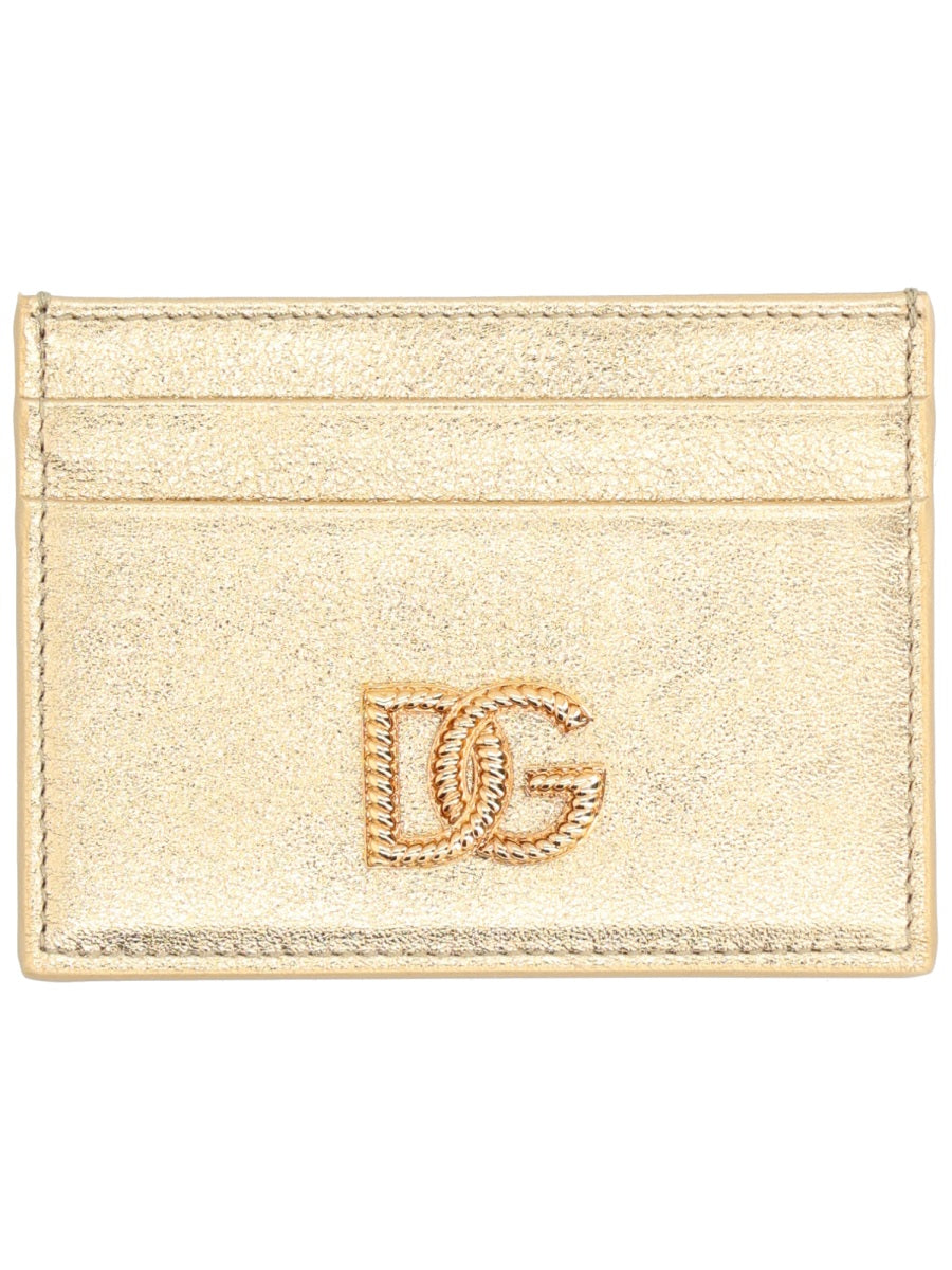 Leather Card Holder Gold Wallets & Purses