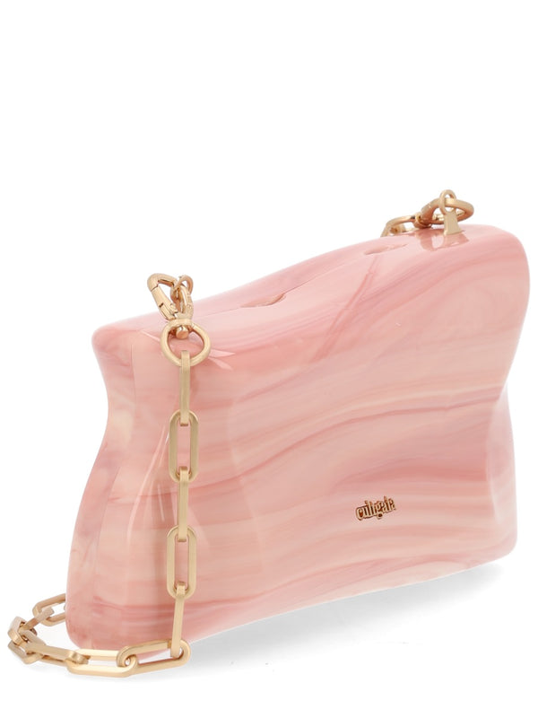 Malaya Clutch Bag Pink Acrylic Resin