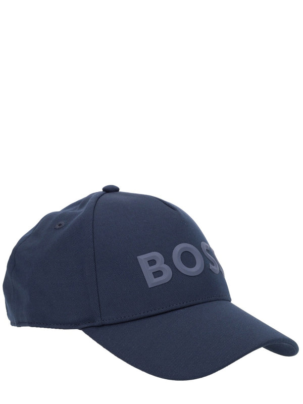 Baseball Hat With Logo Blue Polyester