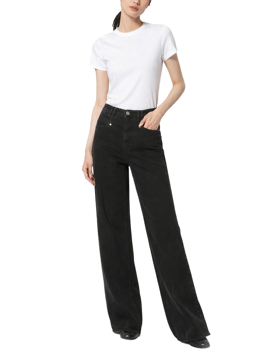 Wide-Leg Trousers Lemony Black