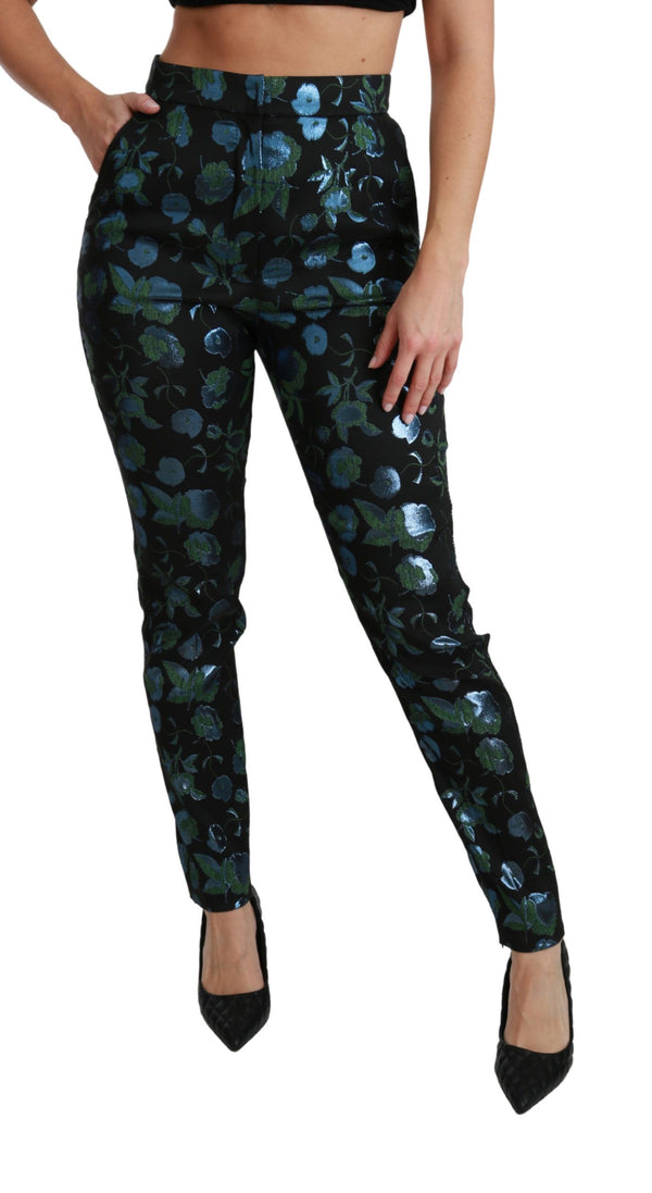 Dolce & Gabbana 90% Polyester trousers in black
