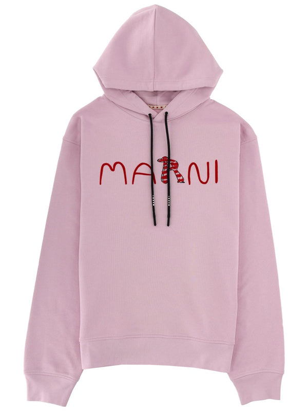 Logo Sweatshirt Pink Cotton Sweatshirts